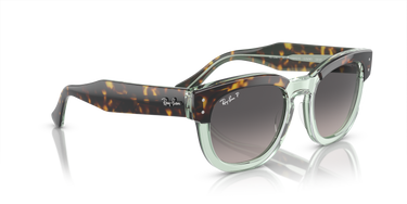 Ray-Ban Mega Hawkeye RB0298S 1376M3 Havana op transparant groen