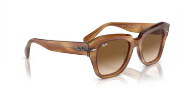 Ray-Ban State Street RB2186 140351 Bruin Gestreept