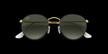 Ray-Ban Round Full Color RB3447JM 919671 Black on Gold