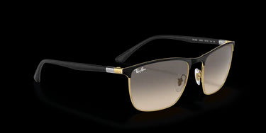 Ray-Ban RB3686 187/32 Black on Gold