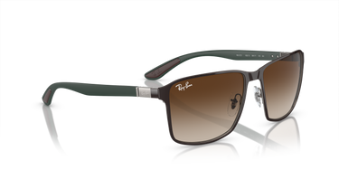 Ray-Ban RB3721 188/13 Bruin op staalgrijs