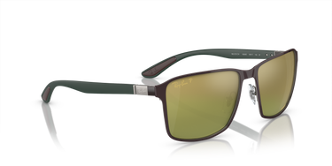 Ray-Ban Chromance RB3721CH 188/6O Bruin op staalgrijs