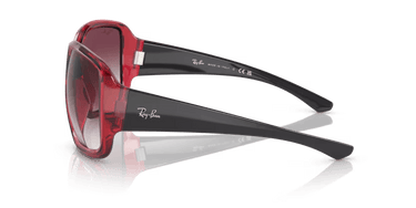 Ray-Ban Powderhorn RB4347 66628H Transparent Red