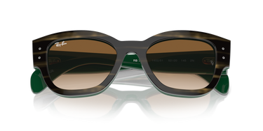 Ray-Ban Jorge RB7681S 140251 Gestreept Groen op groen
