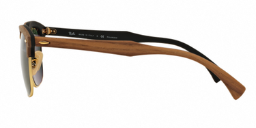 Ray-Ban Clubmaster RB3016M 118158 Walnut Rubber Black