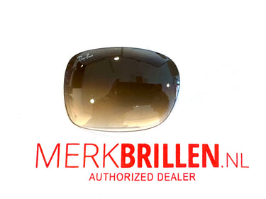 1 logo glas RB 4068 maat 59 bruin gradient met lichte beschadiging