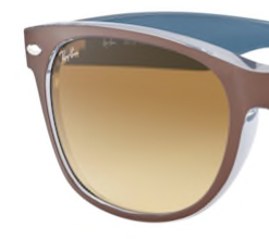 Ray-Ban New Wayfarer RB2132 618985 set reserve glazen