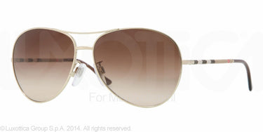 Burberry Zonnebril BE3056 Goud-Bruin