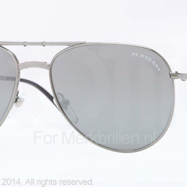 Burberry Zonnebril BE3071 Gunmetal gray silver mirror