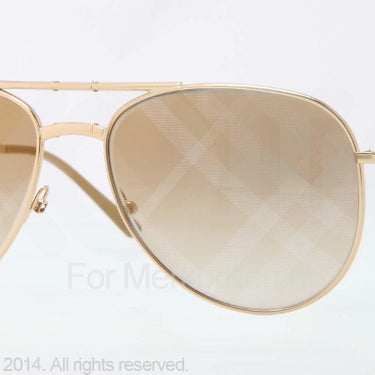 Burberry Zonnebril BE3071 Gold brown mirror silver/bronze