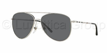 Burberry zonnebril BE3072 Zilver mat zwart