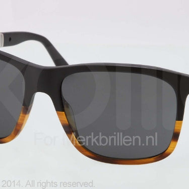 Bvlgari Zonnebril BV7016 Black/matte striped brow demo lens