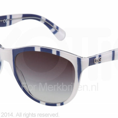 D&G Zonnebril DD3091 Stripes blue white gray gradient