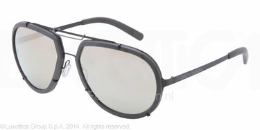 Dolce & Gabbana Zonnebril DG2132 Matte black light brown mirror gold