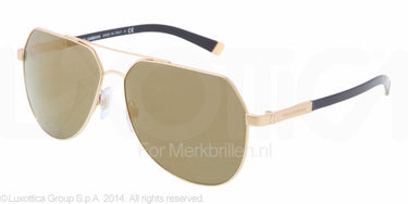 Dolce & Gabbana Zonnebril DG2133K Gold plated sand/shiny green mirro gold
