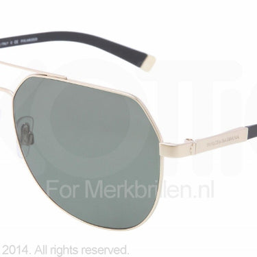 Dolce & Gabbana Zonnebril DG2133K Pale gold plated sand/sh polar green