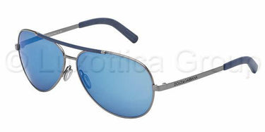 Dolce & Gabbana DG2141 04/55 Gunmetal Dark Blue Mirror Blue