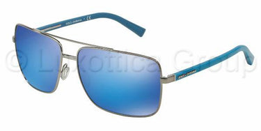 Dolce & Gabbana DG2142 125825 Gunmetal Green Mirror Light Blue