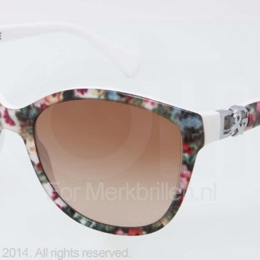 Dolce & Gabbana Zonnebril DG4162P Top white flowers on whi brown gradient
