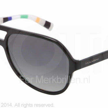 Dolce & Gabbana Zonnebril DG4182P Top black on stripes polar gray gradient