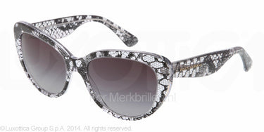 Dolce & Gabbana Zonnebril DG4189 Black lace gray gradient