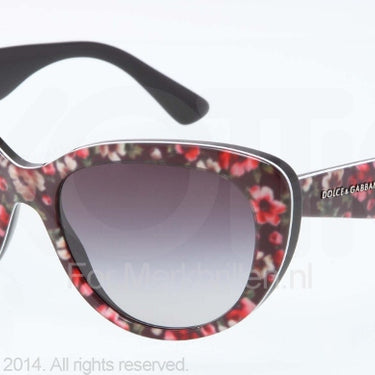 Dolce & Gabbana Zonnebril DG4189 Top black flowers on bla grey gradient