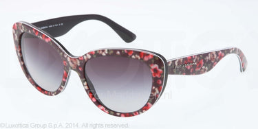 Dolce & Gabbana Zonnebril DG4189 Top black flowers on bla grey gradient