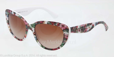 Dolce & Gabbana Zonnebril DG4189 Top white flowers on whi brown gradient