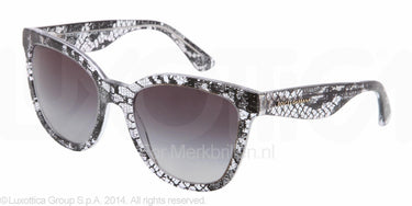 Dolce & Gabbana Zonnebril DG4190 Black lace gray gradient