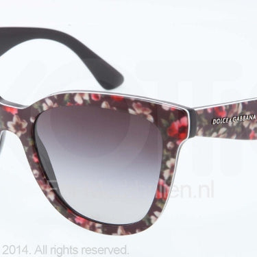 Dolce & Gabbana Zonnebril DG4190 Top black flowers on bla grey gradient