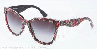 Dolce & Gabbana Zonnebril DG4190 Top black flowers on bla grey gradient