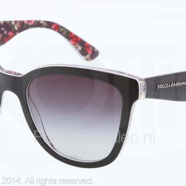 Dolce & Gabbana Zonnebril DG4190 Top black/flower black grey gradient