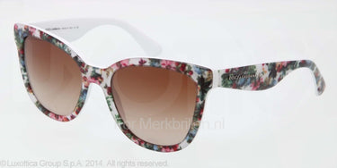Dolce & Gabbana Zonnebril DG4190 Top white flowers on whi brown gradient
