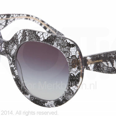 Dolce & Gabbana Zonnebril DG4191P Black lace gray gradient