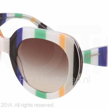 Dolce & Gabbana Zonnebril DG4191P Green/yellow/blue/white brown gradient