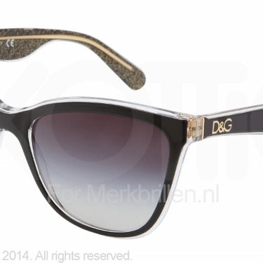 Dolce & Gabbana Zonnebril DG4193 Top black/glitter gold gray gradient