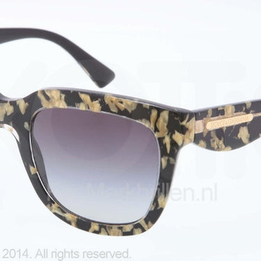 Dolce & Gabbana Zonnebril DG4197 Leaf gold on black gray gradient