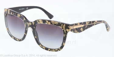 Dolce & Gabbana Zonnebril DG4197 Leaf gold on black gray gradient