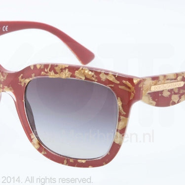 Dolce & Gabbana Zonnebril DG4197 Leaf gold on red gray gradient