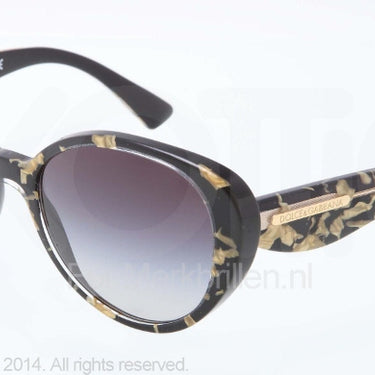 Dolce & Gabbana Zonnebril DG4198 Leaf gold on black gray gradient