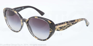 Dolce & Gabbana Zonnebril DG4198 Leaf gold on black gray gradient