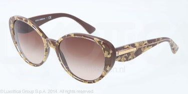 Dolce & Gabbana Zonnebril DG4198 Leaf gold on brown brown gradient