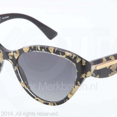Dolce & Gabbana Zonnebril DG4199 Leaf gold on black polar gray gradient