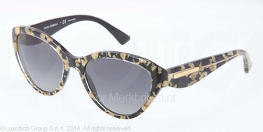 Dolce & Gabbana Zonnebril DG4199 Leaf gold on black polar gray gradient