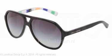 Dolce & Gabbana Zonnebril DG4201 Top black on stripes gray gradient