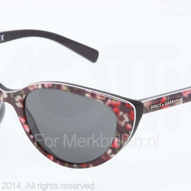 Dolce & Gabbana Zonnebril DG4202 Top black flowers/black grey