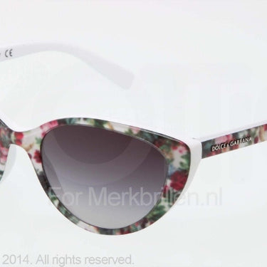 Dolce & Gabbana Zonnebril DG4202 Top white flowers grey gradient