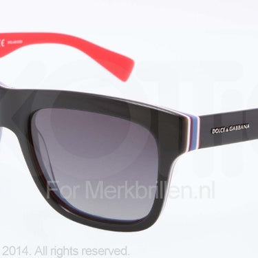 Dolce & Gabbana Zonnebril DG4203 Black/multilayer/red polar grey gradient
