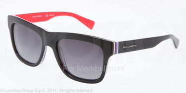 Dolce & Gabbana Zonnebril DG4203 Black/multilayer/red polar grey gradient