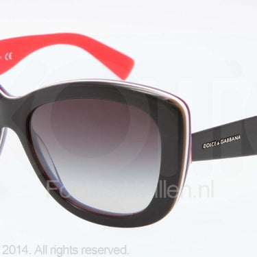 Dolce & Gabbana Zonnebril DG4206 Black/multilayer/red grey gradient